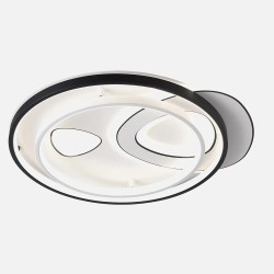 Plafon Evora Triang Negro/blanco 160w 3000-4000-6000k 7x45x52cm 13600lm C/remoto
