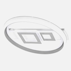 Plafon 80w Sucre 3000-4000-6500k Blanco/gris 7x51x51 Cm Reg.Intensidad, Control