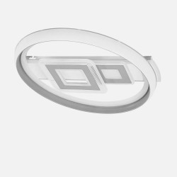 Plafon 80w Sucre 3000-4000-6500k Blanco/gris 7x51x51 Cm Reg.Intensidad, Control