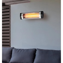 Calefactor Exterior Cuarzo Austral 1500w Negro/cromo