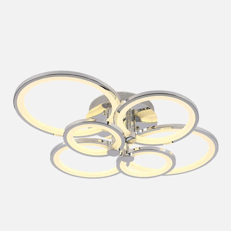 Plafon Sydney 134w 3000-4000-6500k Cromo 17x74x57 Cm 18090lm Regulable,memoria Y C.remoto Plafon Sydney 134w 3000-4000-6500k Cromo 17x74x57 Cm 18090lm Regulable,memoria Y C.remoto