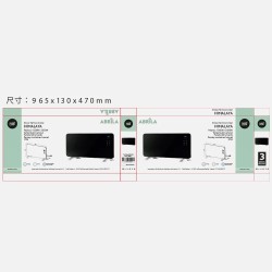 Emisor Termico Cristal Himalaya 2000w Negro