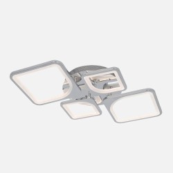 Plafon 86w 3000-4000-6500k Cromo Elara 9x76x46 Cm 11610Lm Regulable, Memoria y C. Remoto