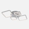 Plafon 86w 3000-4000-6500k Cromo Elara 9x76x46 Cm 11610Lm Regulable, Memoria y C. Remoto