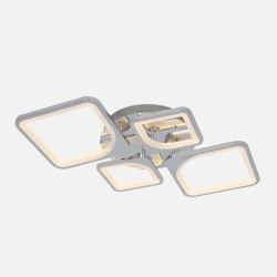 Plafon 86w 3000-4000-6500k Cromo Elara 9x76x46 Cm 11610Lm Regulable, Memoria y C. Remoto