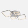 Plafon 86w 3000-4000-6500k Cromo Elara 9x76x46 Cm 11610Lm Regulable, Memoria y C. Remoto