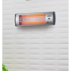 Estufa Cuarzo Tioman 1200w Negro/plata
