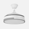 Plafon 86w 3000-4000-6500k Cromo Elara 9x76x46 Cm 11610Lm Regulable, Memoria y C. Remoto