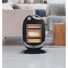 Estufa Candente 1200w Negro/plata