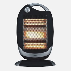 Estufa Candente 1200w Negro/plata