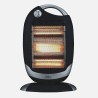 Estufa Candente 1200w Negro/plata