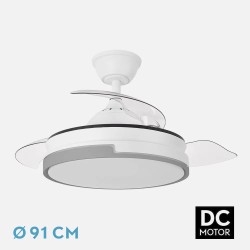 Plafon 86w 3000-4000-6500k Cromo Elara 9x76x46 Cm 11610Lm Regulable, Memoria y C. Remoto