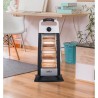 Estufa Candente 1200w Negro/plata