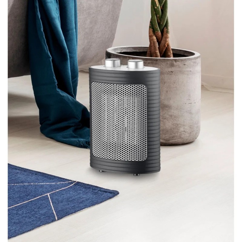 Termoventilador Ceramico 1500w Negro/plata