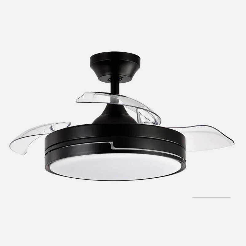 Ventilador Dc 48w Olimpia Negro 3aspas 91d 4800lm 6vel 3000k,4500k,6000k, Remoto+temporizador+memoria Ventilador Dc 48w Olimpia Negro 3aspas 91d 4800lm 6vel 3000k,4500k,6000k, Remoto+temporizador+memoria
