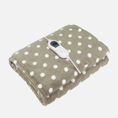 Manta Elect.Pinilla Lunares Marron/blanco 120w 160x120c