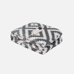 Manta Elect.Tejada Etnico Gris/blanco 120w 160x120cm