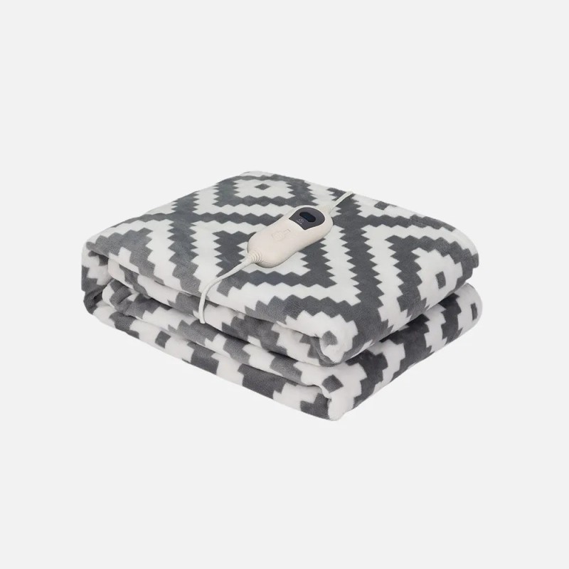 Manta Elect.Tejada Etnico Gris/blanco 120w 160x120cm