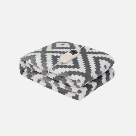 Manta Elect.Tejada Etnico Gris/blanco 120w 160x120cm