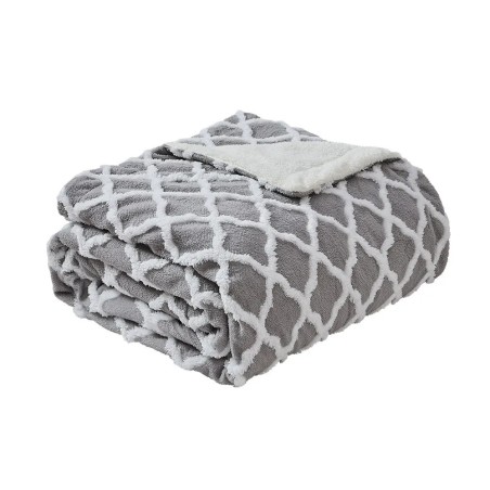 Manta Elect.monroy Gris/blanco 160w 180x130cm