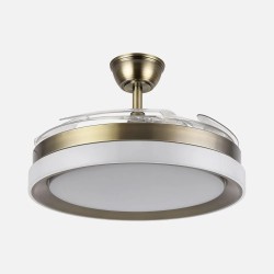 Ventilador Dc Zenit Cuero 107CM