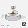 Ventilador Dc Cala Niquel 48w 4800lm 3asp.desp 91d 6 Velocidades 3000-4000-6000k Remoto+temporiza+memoria