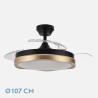 Ventilador Blondi Negro/oro 107CM