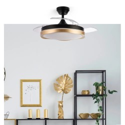 Ventilador Blondi Negro/oro 107CM