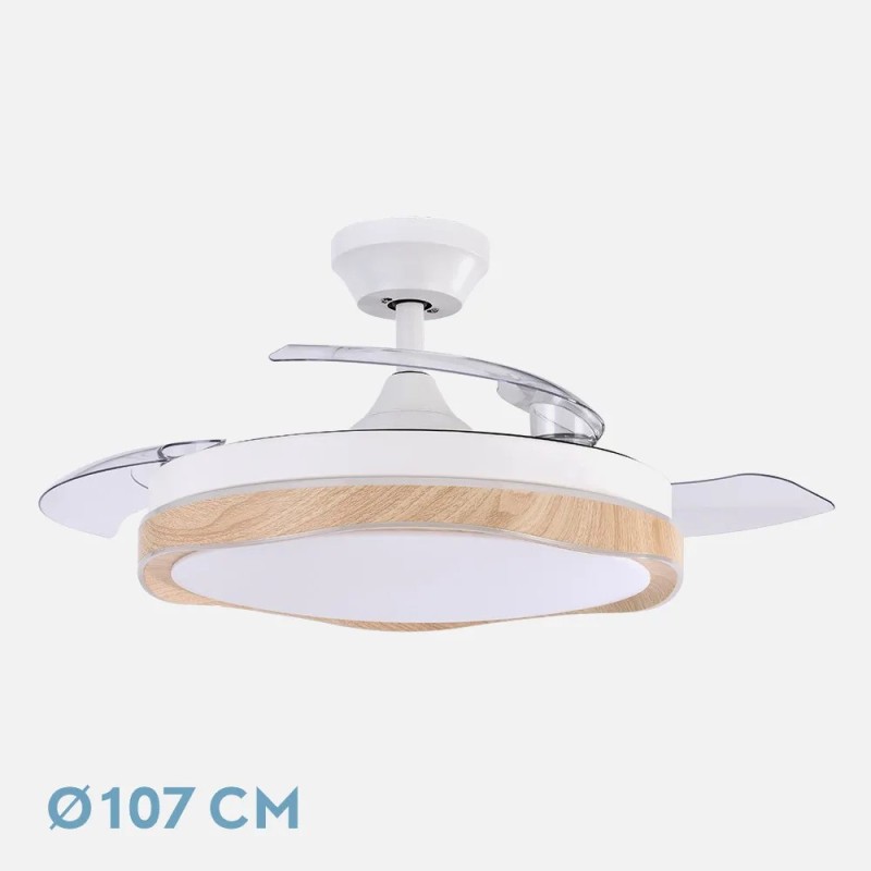 Ventilador Blondi Blanco/haya 107CM