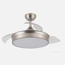 Ventilador Dc Cala Niquel 48w 4800lm 3asp.desp 91d 6 Velocidades 3000-4000-6000k Remoto+temporiza+memoria