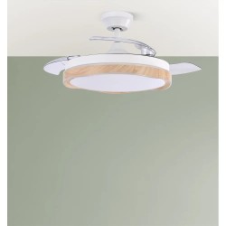 Ventilador Blondi Blanco/haya 107CM