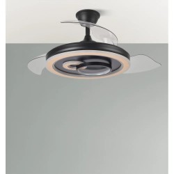 Ventilador Sultan Negro/madera 107CM