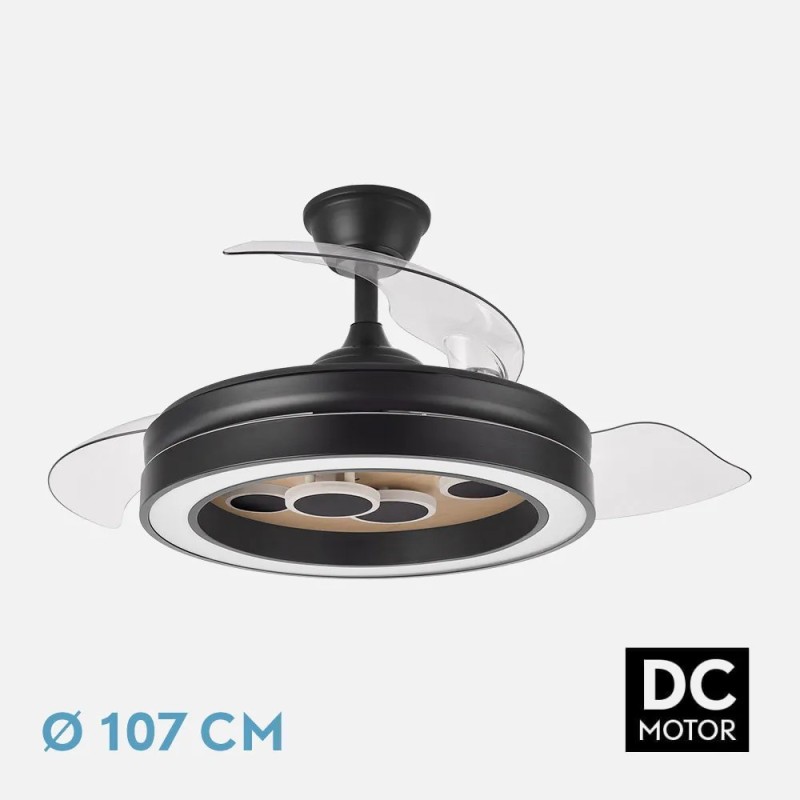 Ventilador Cupido Negro/madera 107CM
