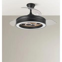 Ventilador Cupido Negro/madera 107CM