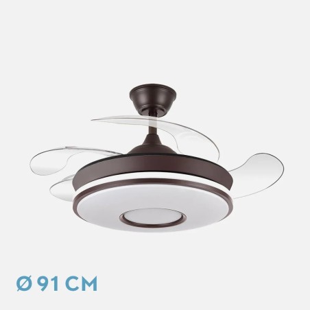 Ventilador Dc Dani Mini 59w Marron 4asp 91d