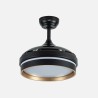 Ventilador Dc Nalon 48w Negro/oro 3aspas 91d 4800lm 6vel 3000k,4500k,6000k Remoto+memoria+temporizador