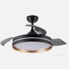 Ventilador Dc Nalon 48w Negro/oro 3aspas 91d 4800lm 6vel 3000k,4500k,6000k Remoto+memoria+temporizador