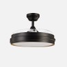 Ventilador Dc Tempano Negro/oro 72w 3aspas 107d 7200lm 6vel 3000k,4500k,6000k, Remoto+temporizador+memoria