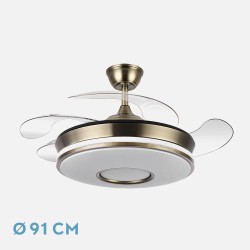 Ventilador Dc Dani 59w 6980lm 6velocidades 91d 3000-4000-6000k Remot+reg.intensidad+memor+temporiz