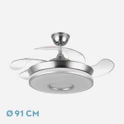 Ventilador Dc Dani 59w 6980lm 6velocidades 91d 3000-4000-6000k Remot+reg.intensidad+memor+temporiz