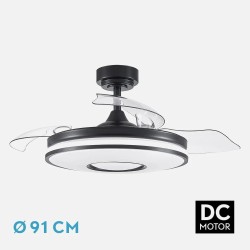 Ventilador Dc Dani 59w 6980lm 6velocidades 91d 3000-4000-6000k Remot+reg.intensidad+memor+temporiz
