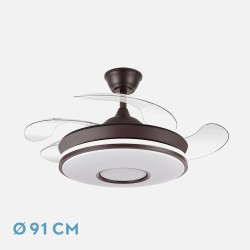 Ventilador Dc Dani 59w 6980lm 6velocidades 91d 3000-4000-6000k Remot+reg.intensidad+memor+temporiz