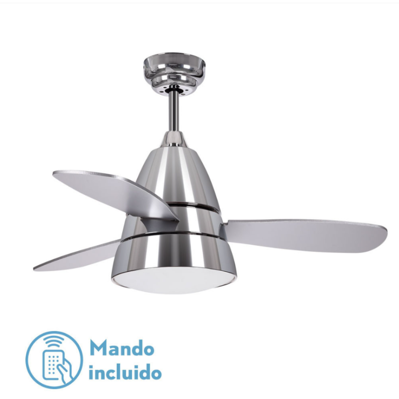 Ventilador Iseran Cromo 2xe27 3 Aspas Metacrilato Acido 33.5x107d C.remoto Ventilador Iseran Cromo 2xe27 3 Aspas Metacrilato Acido 33.5x107d C.remoto