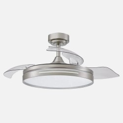 Ventilador Dc 48w Micenas Cuero 3asp. 91d 6vel 4800 Lm 3000-4500-6000k Remoto+memoria+temporizador 25