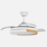 Ventilador Dc Emperador 72w Negro/haya 3aspas Desplegables 108d 7200lm 3000-4000-6000k Remoto+ Memoria+ Temporizador