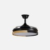Ventilador Dc Emperador 72w Negro/haya 3aspas Desplegables 108d 7200lm 3000-4000-6000k Remoto+ Memoria+ Temporizador