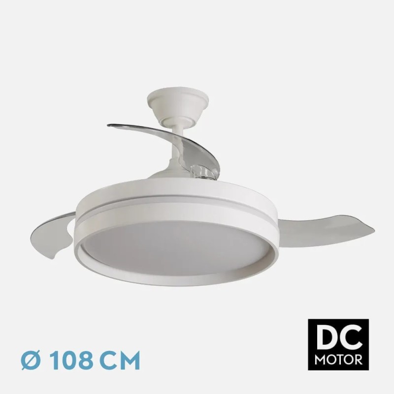 Ventilador Dc Mandarin Blanco 72w 3aspas 108d Reg.intensidad 7200lm 3000-4000-6500k Remoto+memoria+temporizador Ventilador Dc Mandarin Blanco 72w 3aspas 108d Reg.intensidad 7200lm 3000-4000-6500k Remoto+memoria+temporizador