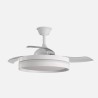 Ventilador Dc Mandarin Blanco 72w 3aspas 108d Reg.intensidad 7200lm 3000-4000-6500k Remoto+memoria+temporizador