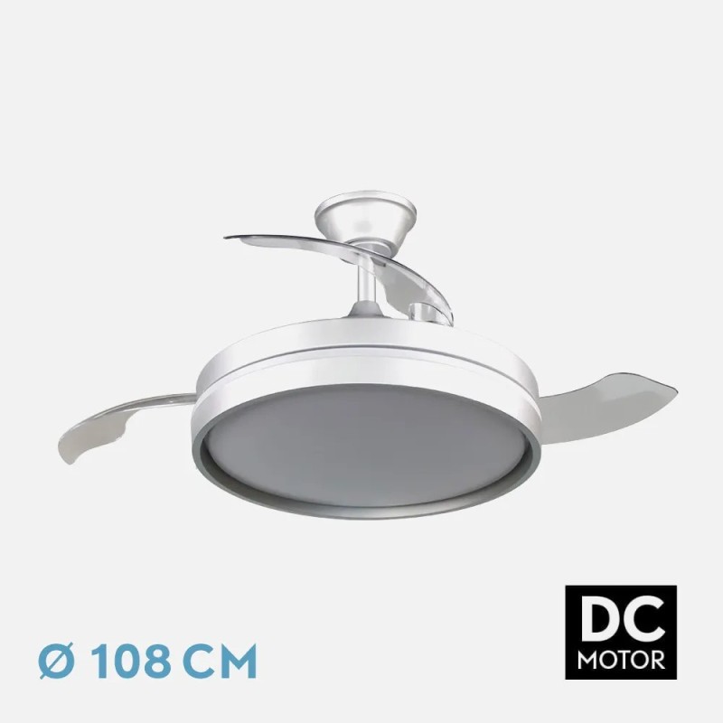 Ventilador Dc Mandarin Blanco 72w 3aspas 108d Reg.intensidad 7200lm 3000-4000-6500k Remoto+memoria+temporizador Ventilador Dc Mandarin Blanco 72w 3aspas 108d Reg.intensidad 7200lm 3000-4000-6500k Remoto+memoria+temporizador
