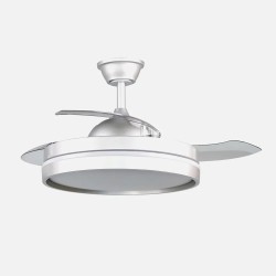 Ventilador Dc Mandarin Blanco 72w 3aspas 108d Reg.intensidad 7200lm 3000-4000-6500k Remoto+memoria+temporizador
